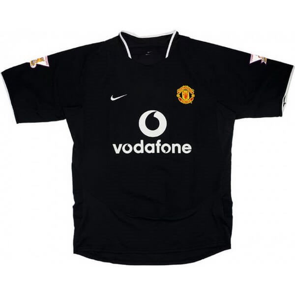 Tailandia Camiseta Manchester United Segunda equipación Retro 2003 2005 Negro